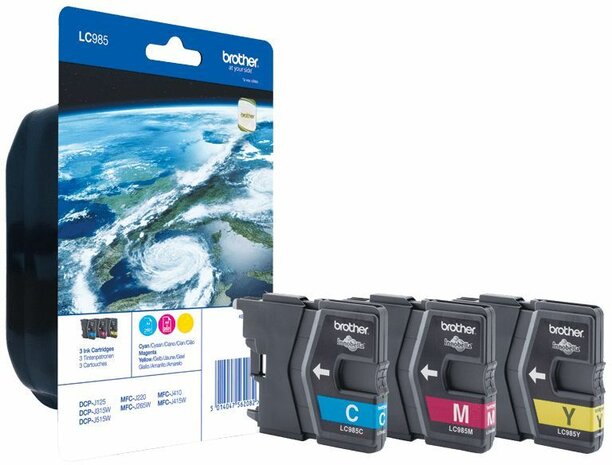 LC985RBWBP inkjetcartridge rainbowpack (3 kleuren)