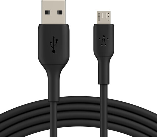 Boost Charge USB-kabel : micro-USB B M naar USB M (1 meter, zwart)