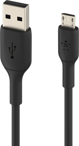 Boost Charge USB-kabel : micro-USB B M naar USB M (1 meter, zwart)