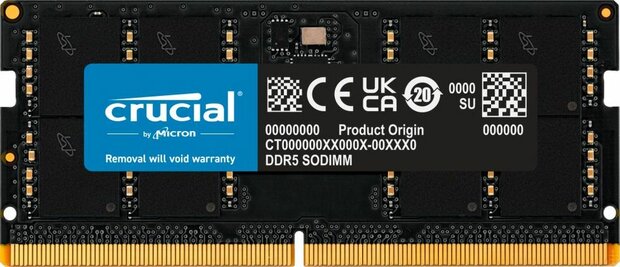 CT32G48C40S5 DDR5 32 GB, SO-DIMM 262-pin, 4800 MHz, PC5-38400, CL40