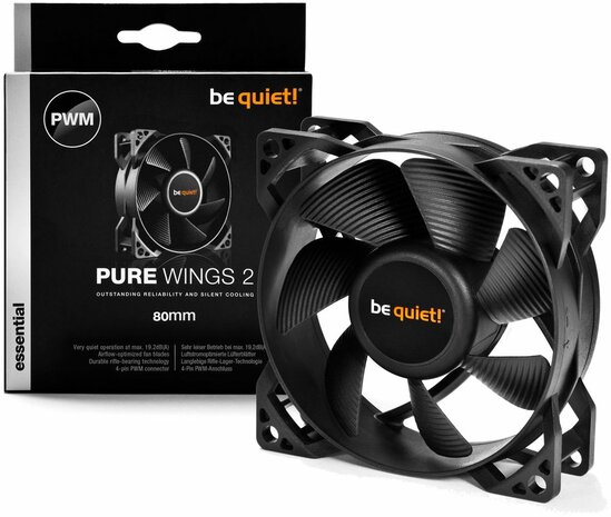 BL038 Pure Wings 2 chipset ventilator (9,2 cm, zwart)