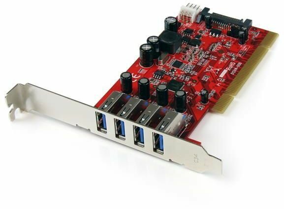 PCI SuperSpeed USB 3.0 Adapter (met SATA/SP4 voeding)