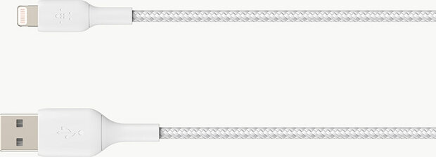 Boost Charge Lightningkabel : USB M naar Lightning M (1 meter, wit)