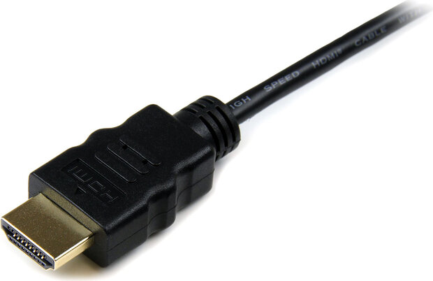 High Speed HDMI-kabel met Ethernet : HDMI naar micro HDMI M/M (0,5 meter, zwart)