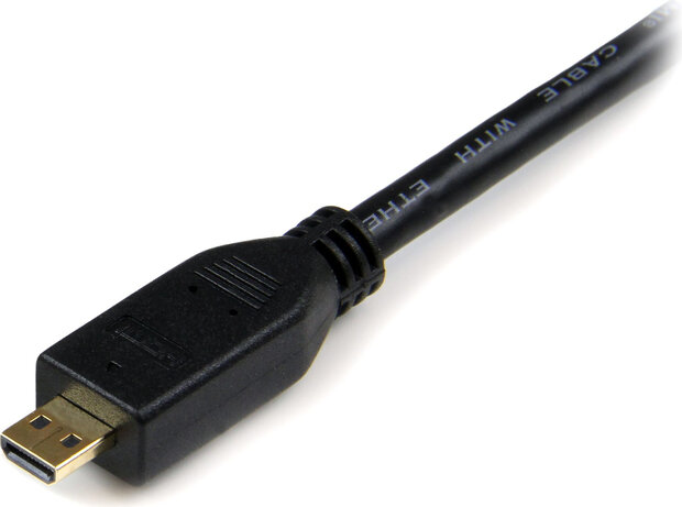 High Speed HDMI-kabel met Ethernet : HDMI naar micro HDMI M/M (0,5 meter, zwart)