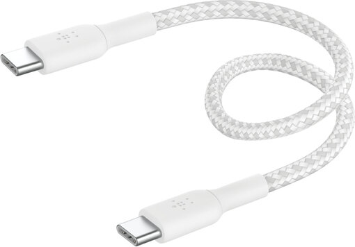 BoostCharge USB-kabel : 24 pin USB-C M/M (20 Volt, 3 A, 15 cm, wit)