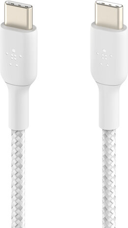 BoostCharge USB-kabel : 24 pin USB-C M/M (20 Volt, 3 A, 15 cm, wit)