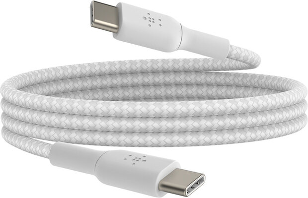 BoostCharge USB-kabel : 24 pin USB-C M/M (20 Volt, 3 A, 15 cm, wit)