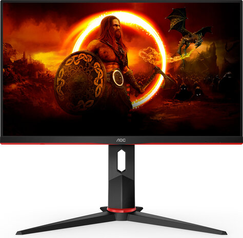 Gaming Q24G2A/BK LED gaming 24&quot;, 2560 x 1440 QHD, 165 Hz, IPS, 1 ms, HDMI, DisplayPort, speakers, zwart/rood