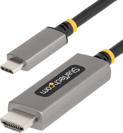 USB-C naar HDMI Adapterkabel (8K 60 Hz, 4K 144Hz, HDR10, Alt Mode, Thunderbolt 3/4 compatibel, 1 meter, grijs)