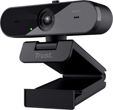 Taxon QHD-webcam (2K QHD-webcam, automatische focus, dubbele microfoon en privacyfilter)