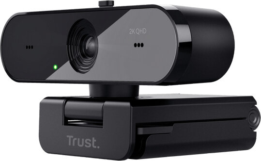 Taxon QHD-webcam (2K QHD-webcam, automatische focus, dubbele microfoon en privacyfilter)