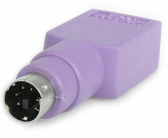 USB naar PS/2 Keyboard Adapter (purper)