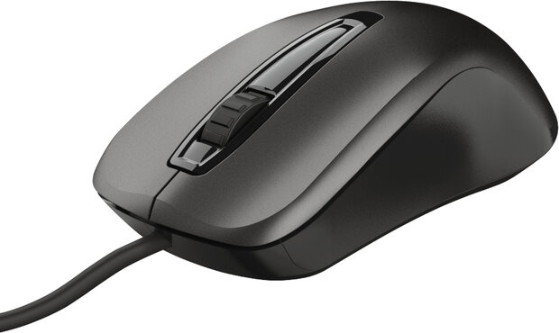 Carve Mouse (USB-A, 1200 dpi, 3 knoppen, zwart)