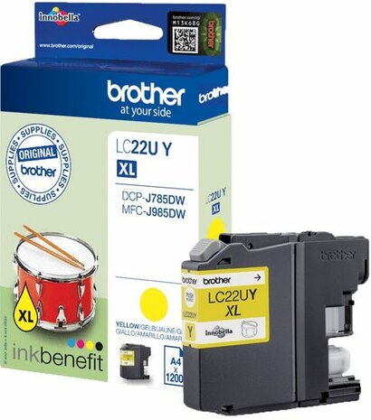 LC22UY XL inkjetcartridge geel (1.200 afdrukken)