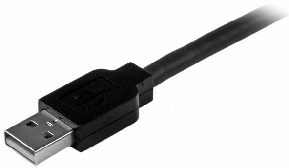 Actieve USB 2.0 kabel A naar B M/M (15 meter, zwart)