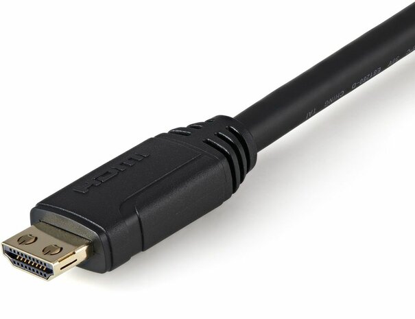 HDMM3MLP HDMI 2.0 kabel (met gripping connectors, 4K 60 Hz, Premium Certified High Speed, Ethernet, HDR10, 18 Gbps, M/M, zwart, 3 m)