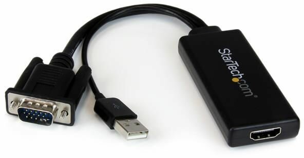 VGA naar HDMI Adapter (met USB en audio, 1080p)