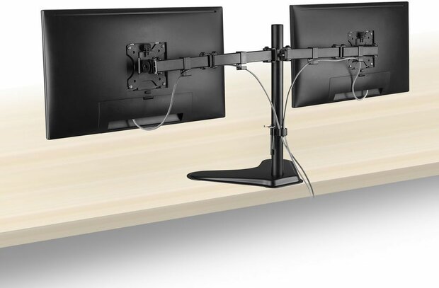 Stand voor 2 flat panels (plastic, aluminium, staal, 13&quot; - 32&quot;, zwart)