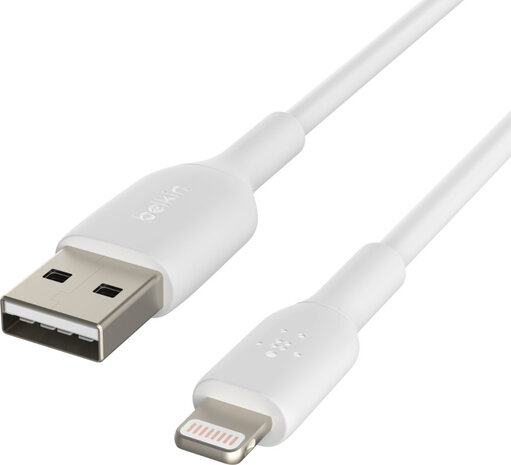 Boost Charge Lightningkabel : Lightning M naar USB M (15 cm, wit)