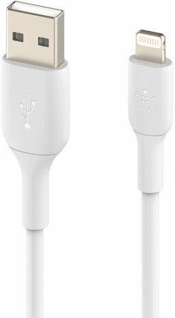 Boost Charge Lightningkabel : Lightning M naar USB M (1 m, wit)