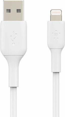 Boost Charge Lightningkabel : Lightning M naar USB M (1 m, wit)