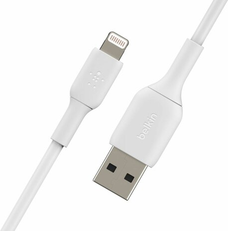 Boost Charge Lightningkabel : Lightning M naar USB M (1 m, wit)