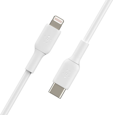 Boost Charge Lightningkabel : USB-C M naar Lightning M (2 meter, wit, USB Power Delivery 18 Watt)