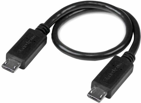 USB OTG Cable (Micro USB naar Micro USB, M/M, 20 cm)