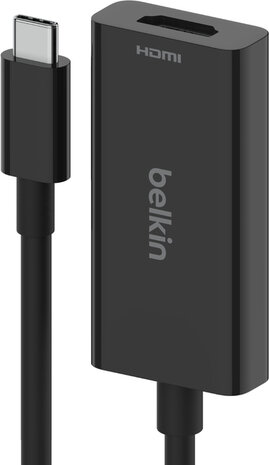 Connect Adapter : USB-C M naar HDMI F (zwart, 8K 60 Hz support, 4K 144 Hz support)