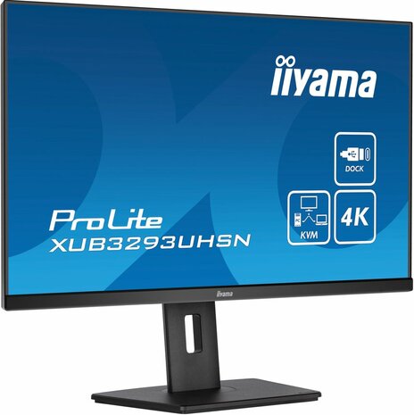 ProLite XUB3293UHSN-B5 LED 32&quot;, 3840 x 2160 4K, IPS, 4 ms, HDMI, DisplayPort, USB-C, speakers, mat zwart