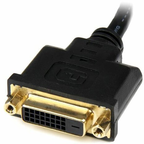 HDMI M naar DVI-D F Adapter (20 cm, zwart)