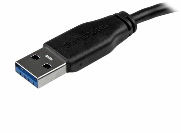 Slim SuperSpeed USB 3.0 A naar micro B kabel M/M (2 meter, zwart)