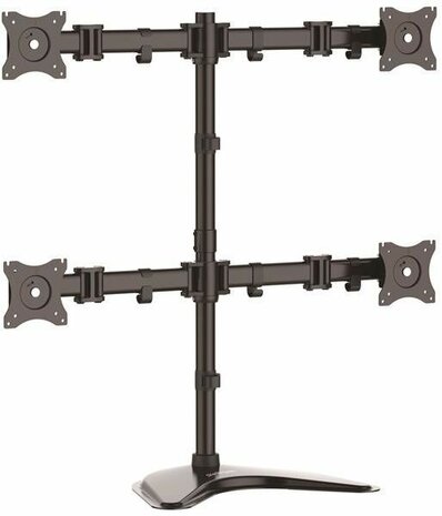 Quad Monitor Stand (Heavy Duty Steel, voor 4 monitoren, tot 27&quot;)