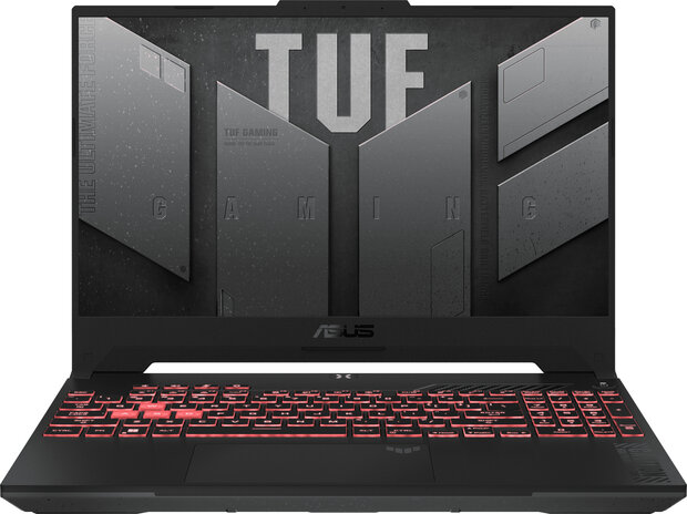 TUF Gaming A15 FA507UV-LP009W (AMD Ryzen 9-8945H, 15,6&quot; Full HD, 16 GB DDR5, 512 GB SSD, GeForce RTX 4060, Wi-Fi 6 802.11ax, Windows 11 Home, grijs, Azerty)