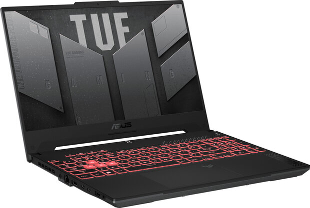 TUF Gaming A15 FA507UV-LP009W (AMD Ryzen 9-8945H, 15,6&quot; Full HD, 16 GB DDR5, 512 GB SSD, GeForce RTX 4060, Wi-Fi 6 802.11ax, Windows 11 Home, grijs, Azerty)