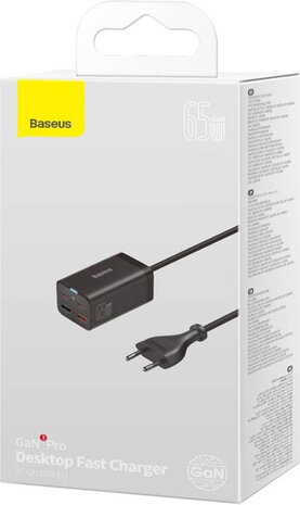 GaN6 Pro Fast Charger 65 Watt (2 x USB-A en 2 x USB-C)