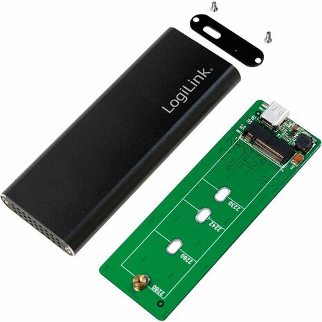 UA0314 M.2 SATA SSD-behuizing (USB 3.1 Gen2, zwart)