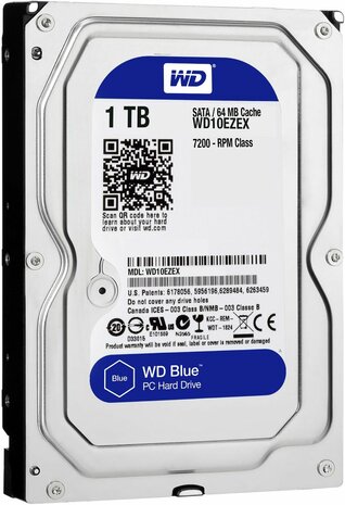 1000 GB WD10EZEX Caviar Blu (SATA, 6 Gbps, 7200 rpm, 64 MB cache)