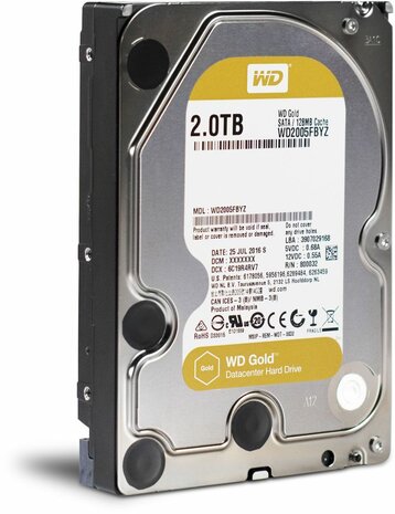 2000 GB WD2005FBYZ Gold Datacenter Hard Drive (SATA 6 Gb/s, 7200 rpm, 128 MB cache)