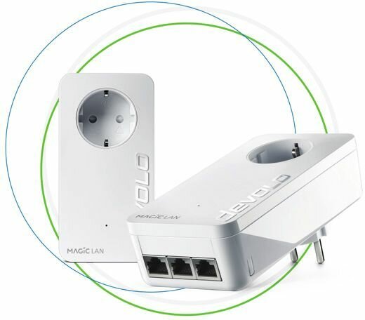 Magic 2 LAN triple Starter Kit (GBLAN, HomeGrid, wall-pluggable)