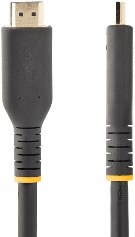 RH2A-10M-HDMI-CABLE Actieve HDMI-kabel (10 m, met Ethernet, HDMI 2.0 4K 60 Hz UHD, rugged, met fiber, zwart)