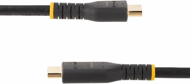 RH2A-10M-HDMI-CABLE Actieve HDMI-kabel (10 m, met Ethernet, HDMI 2.0 4K 60 Hz UHD, rugged, met fiber, zwart)