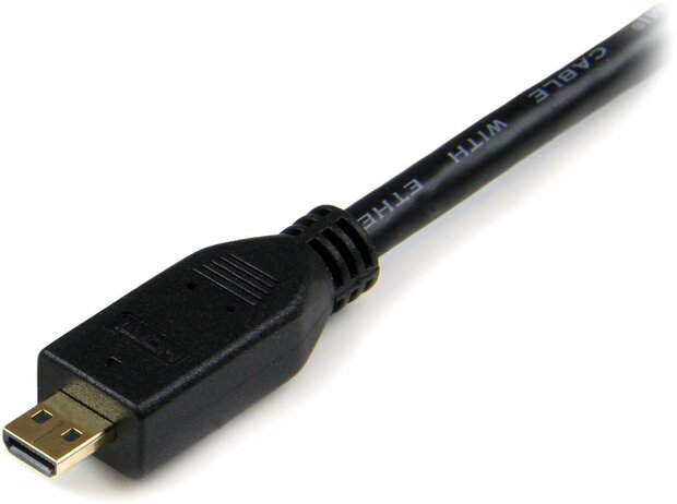 High Speed HDMI-kabel met Ethernet : HDMI naar micro HDMI M/M (1 meter, zwart)