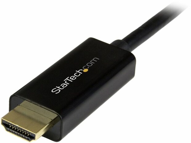 DisplayPort M naar HDMI M converterkabel (2 meter, zwart, 4K)