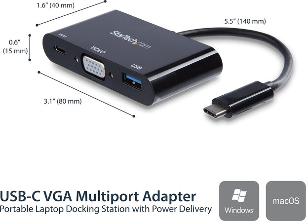 USB-C naar VGA Multifunction Adapter