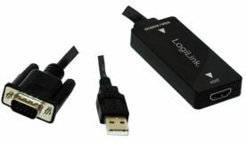 Adapter : VGA M naar HDMI F (USB-powered)