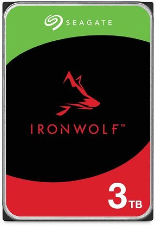 3000 GB ST3000VN006 IronWolf Hard drive (SATA 6 Gb/s, 5400 rpm, 256 MB cache, incl. 3 jaar Seagate Rescue Data Recovery)