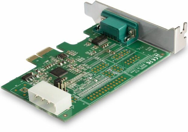 PEX1S953LP 1 poort RS232 Serial Adapter Card (16950 UART, PCIe, low profile)