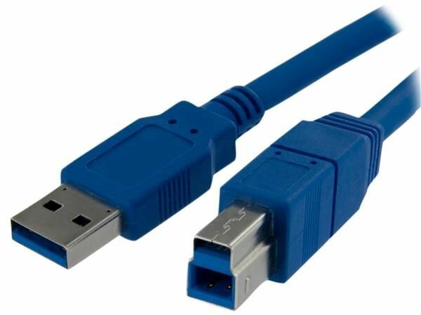 SuperSpeed USB 3.0 kabel A-B M/M (1 meter, blauw)